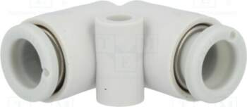 SMC Push-in fitting; angled 90°; -1÷10bar