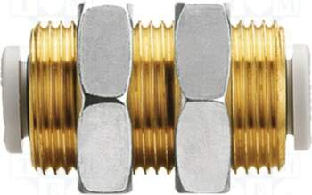SMC Push-in fitting; threaded,straight; -1÷10bar