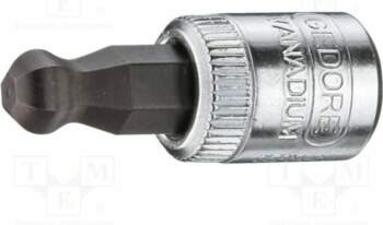 Socket: hex key-bit; HEX 6mm; 1/4"
