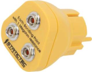 STATICTEC Earthing plug; ESD; 1MΩ; press