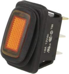 SWITCH COMPONENTS ROCKER; SPST; Pos: 2