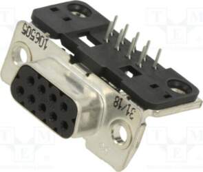 TE CONNECTIVITY Connector: D-Sub; black; socket