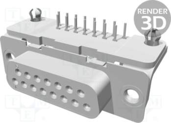 TE CONNECTIVITY Connector: D-Sub; PIN: 15