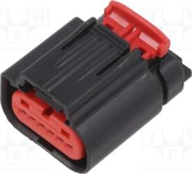 TE CONNECTIVITY Connector: wire-wire; black; socket