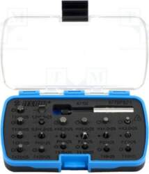 Tools set: screwdriver bits; plastic box