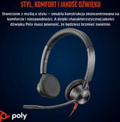 Wired Headset POLY Blackwire 3325 Stereo
