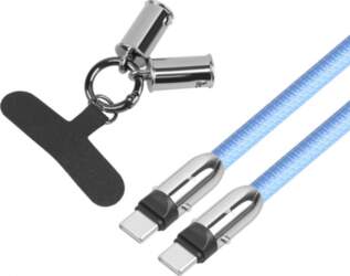 2in1 USB C cable 1m blue