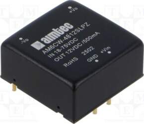 AIMTEC Converter: DC/DC; 6W; Uin: 18÷75VDC