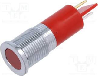 APEM Indicator: LED; flat; red; Ø14mm