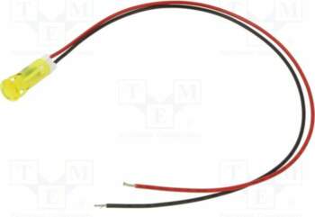 APEM Indicator: LED; flat; yellow; Ø6mm