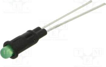 BIVAR Indicator: LED; green; 2.1VDC