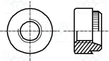 BOSSARD Insert nut; round; M4; steel