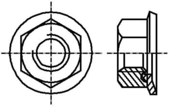 BOSSARD Nut; with flange; hexagonal; M4