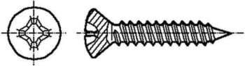 BOSSARD Screw; 3.9x25; Head: countersunk