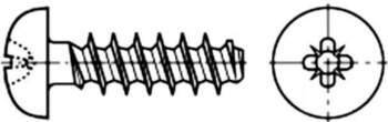 BOSSARD Screw; for plastic; 3x10; Head: