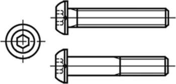 BOSSARD Screw; M4; M4x8; 0.7