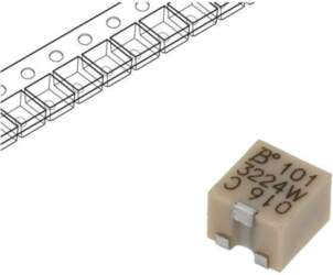 BOURNS Potentiometer: mounting; 100Ω; multiturn; 250mW