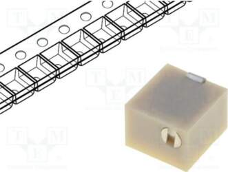 BOURNS Potentiometer: mounting; 2kΩ; multiturn; vertical