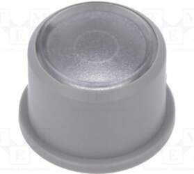 Button; round; grey; Ø9.6mm; plastic