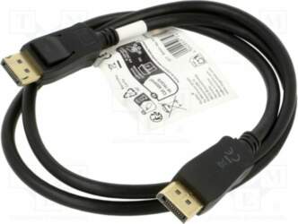 Cable; DisplayPort plug,both sides; PVC