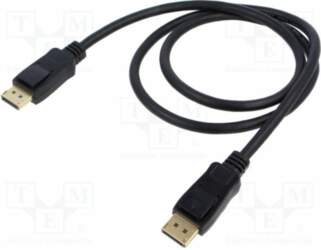 Cable; DisplayPort plug,both sides; PVC