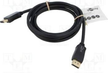 Cable; DisplayPort plug,both sides; PVC