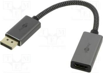 Cable; DisplayPort plug,HDMI socket; DisplayPort