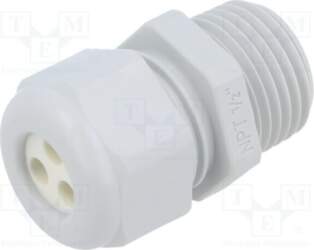 Cable gland; multi-hole; NPT1/2"; IP65; polyamide