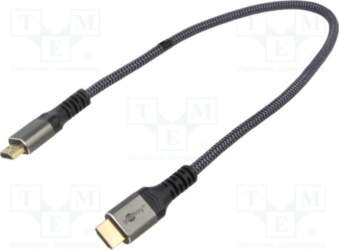Cable; HDMI plug,both sides; PVC