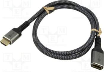 Cable; HDMI socket,HDMI plug; textile