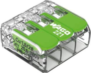 Compact splicing connector 3 x 0