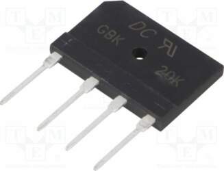 DC COMPONENTS Bridge rectifier: single-phase; Urmax: