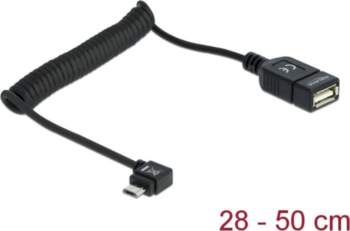 Delock Cable USB micro-B male angled