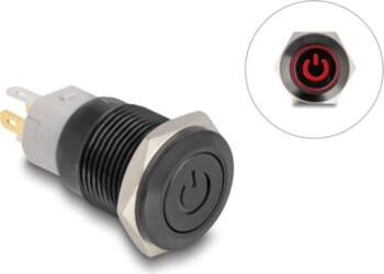 Delock Push Switch for Installation black