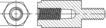 DREMEC Spacer sleeve; hexagonal; polyamide 66