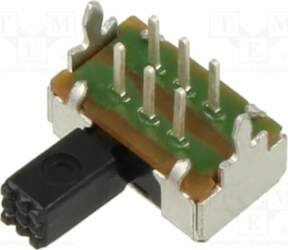 E-SWITCH Switch: slide; Pos: 2; DPDT