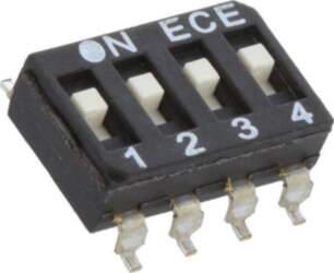 ECE Switch: DIP-SWITCH; Poles number: 4