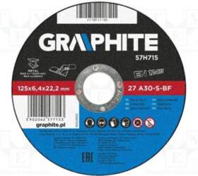 GRAPHITE Grinding wheel; Ø: 125mm; Disc