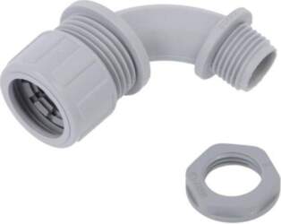 HELLERMANNTYTON 90° angled connector; Thread: metric