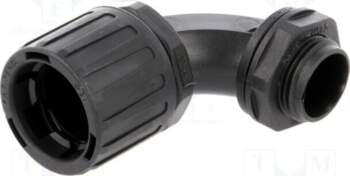 HELLERMANNTYTON 90° angled connector; Thread: metric