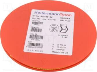 HELLERMANNTYTON Markers; Marking: J; 4÷9mm; PVC