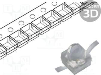 KINGBRIGHT ELECTRONIC LED; red; SMD; Gull