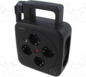 LOGILINK Plug socket strip: protective; Sockets: