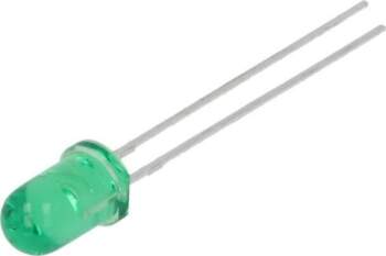 LUMEX LED; green; 5mm; 80mcd; 30°