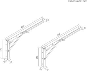 MACLEAN Folding wall shelf bracket MC-195