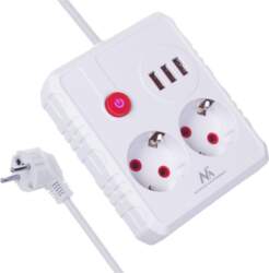 MACLEAN Power strip 2 sockets MCE387