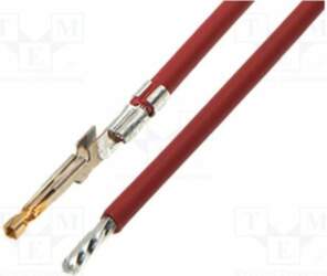 MOLEX Cable with crimped terminals; red