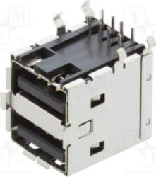 MOLEX Connector: USB A; socket; on