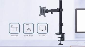 Monitora stiprinājums Gembird Desk Mounted single