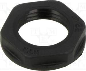 Nut; PG9; polyamide; black; Thread: PG